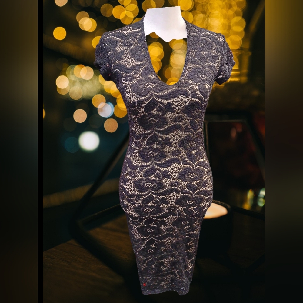 Elegant Lace Black  Dress